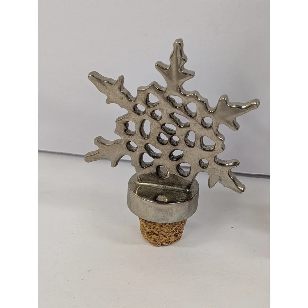 REINDEER BOBBLE TOP, Reindeer &‎ Snowflake WINE BOTTLE STOPPER CHRISTMAS